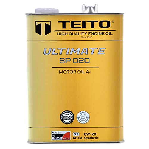 TEITO エンジンオイル 0W-20 ガソリン乗用車専用 100%化学合成油 ULTIMATE 有機モリブデン配合 モーターオイル HIGH QUALITY ENGINE OIL (4L)